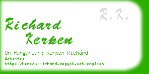 richard kerpen business card